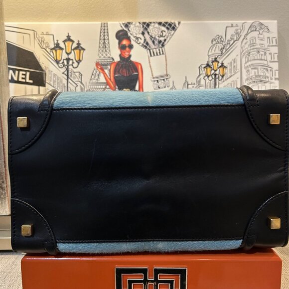 CELINE Tricolor Pony Hair & Calfskin Leather Mini Luggage Bag (Runway Edition) - Picture 16 of 16